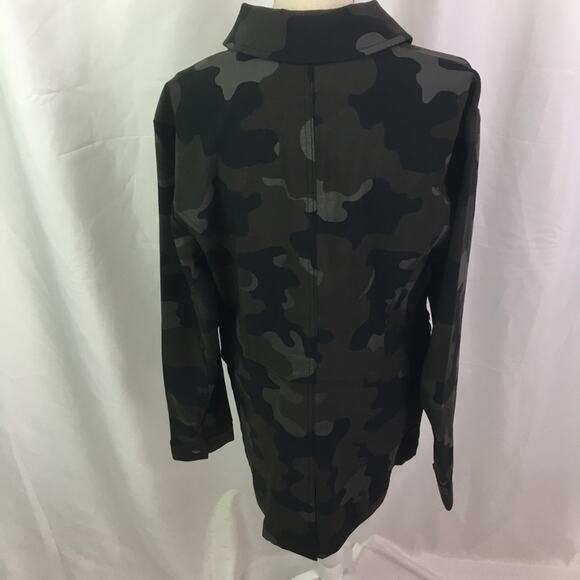 G.I.L.I. Camo Printed Anorak Jacket Black Brown XS - Picture 6 of 15